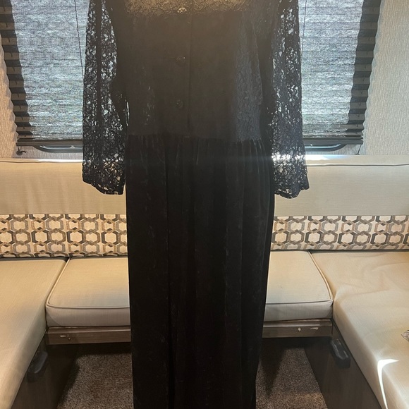 Black Vintage 90’s grunge babydoll dress size 16 more jazz - Picture 2 of 8